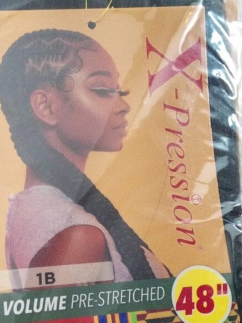 X-Pression 48" Kanekalon Braiding Hair – Off Black #1B- New With Tags- 1 Pack